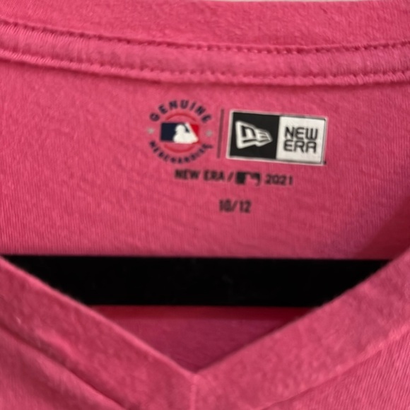 Big Girls Pink Arizona Diamondbacks Jersey Stars V-Neck T-shirt  New Era - Picture 5 of 6